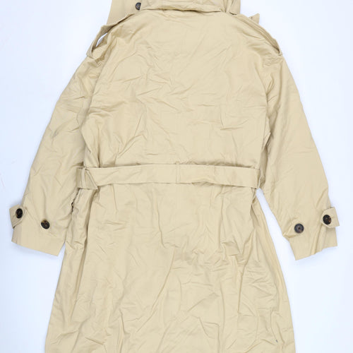 Marks and Spencer Womens Beige Trench Coat Coat Size 14 Button