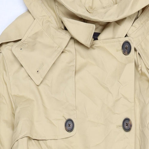Marks and Spencer Womens Beige Trench Coat Coat Size 14 Button