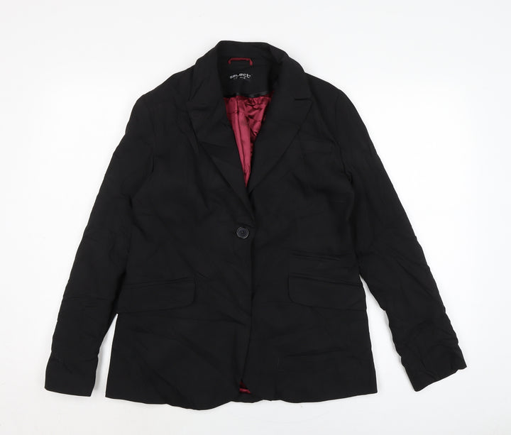 Select Womens Black Jacket Size 10 Button