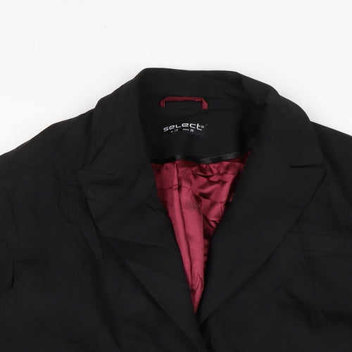 Select Womens Black Jacket Size 10 Button