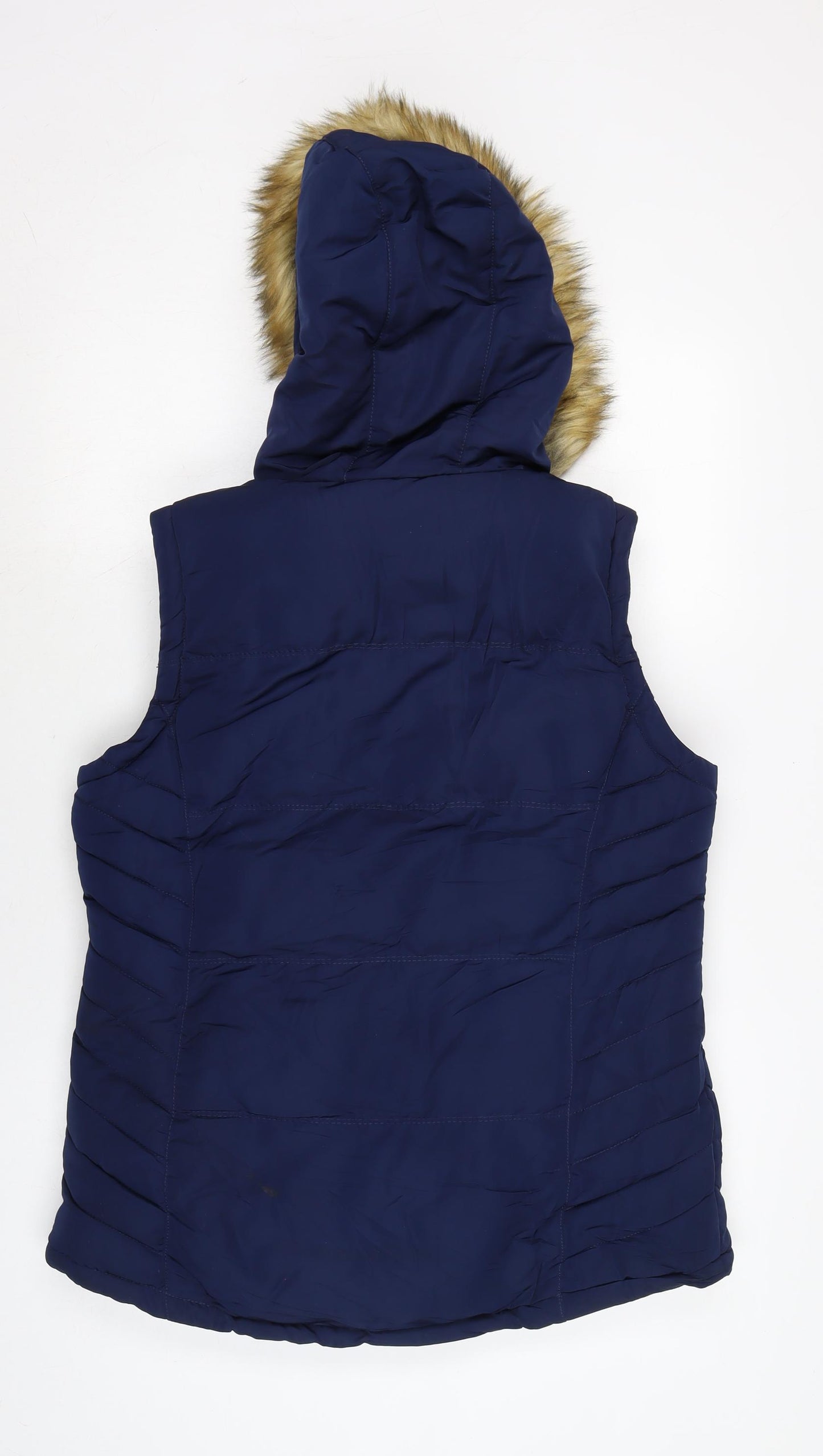 SoulCal&Co Womens Blue Gilet Waistcoat Size 10 Zip