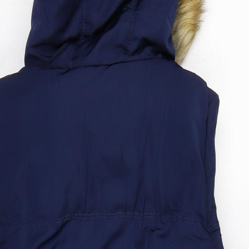 SoulCal&Co Womens Blue Gilet Waistcoat Size 10 Zip