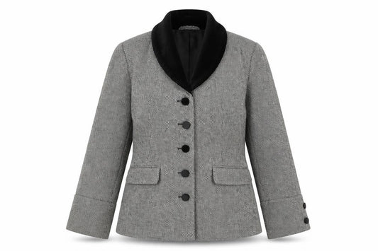 Front view of Together women’s black jacket, size UK 12, button
