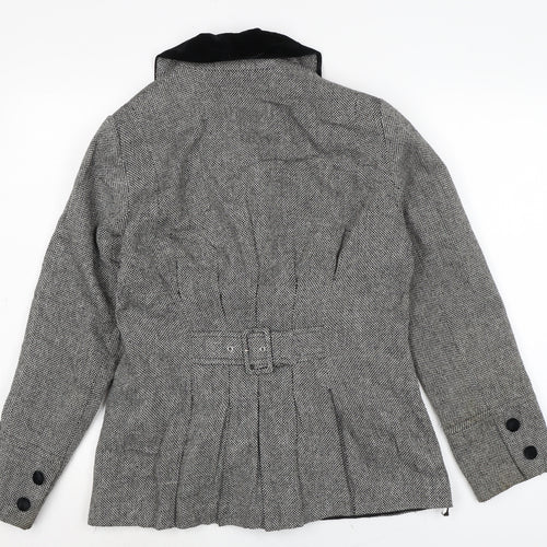 Together Womens Black Jacket Size 12 Button