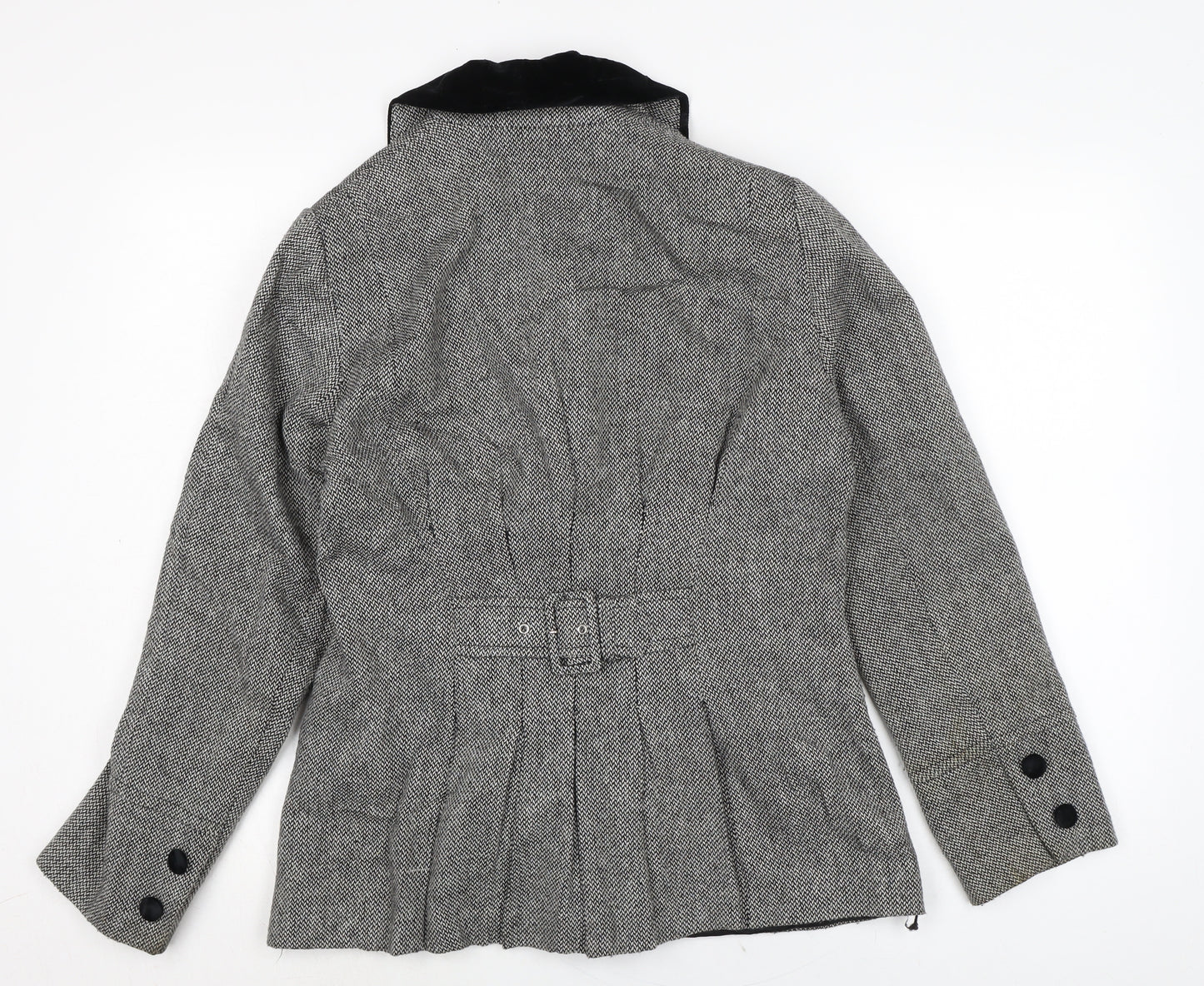 Together Womens Black Jacket Size 12 Button
