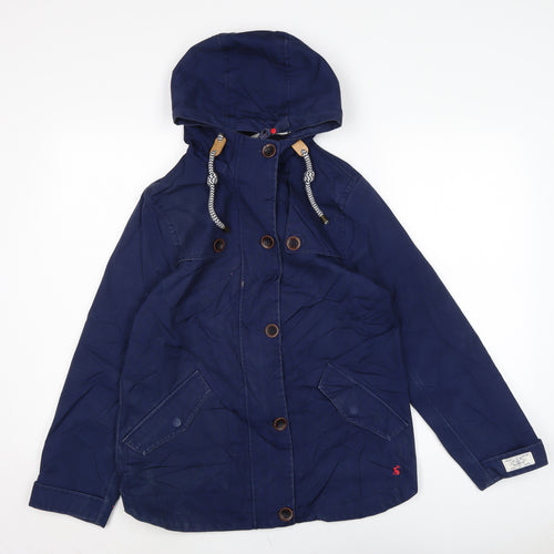 Joules Womens Blue Anorak Coat Size 8 Zip