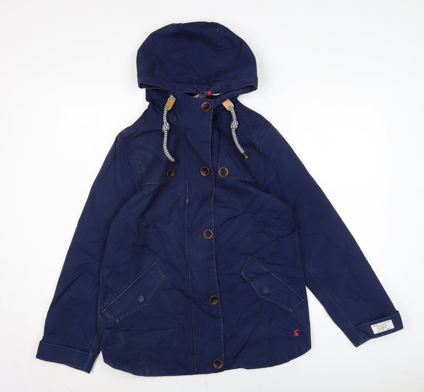 Joules Womens Blue Anorak Coat Size 8 Zip