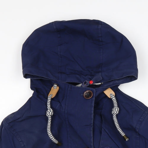 Joules Womens Blue Anorak Coat Size 8 Zip