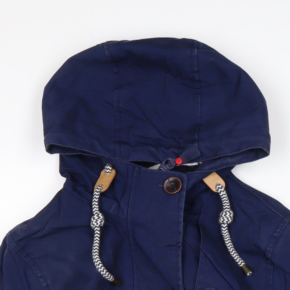 Joules Womens Blue Anorak Coat Size 8 Zip