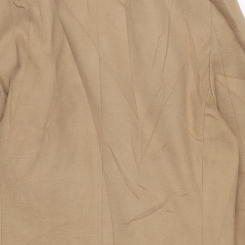 Topshop Womens Beige Overcoat Coat Size 12 Button