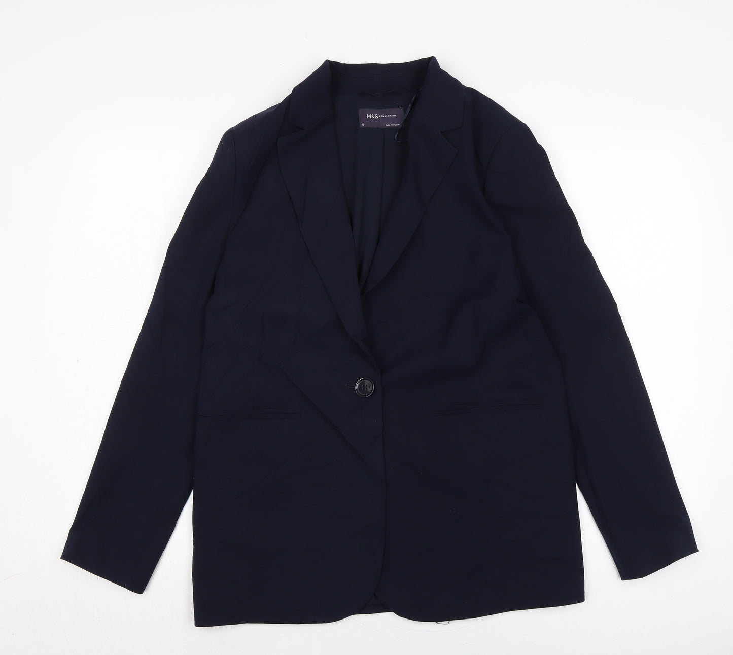 Marks and Spencer Womens Blue Jacket Size 10 Button