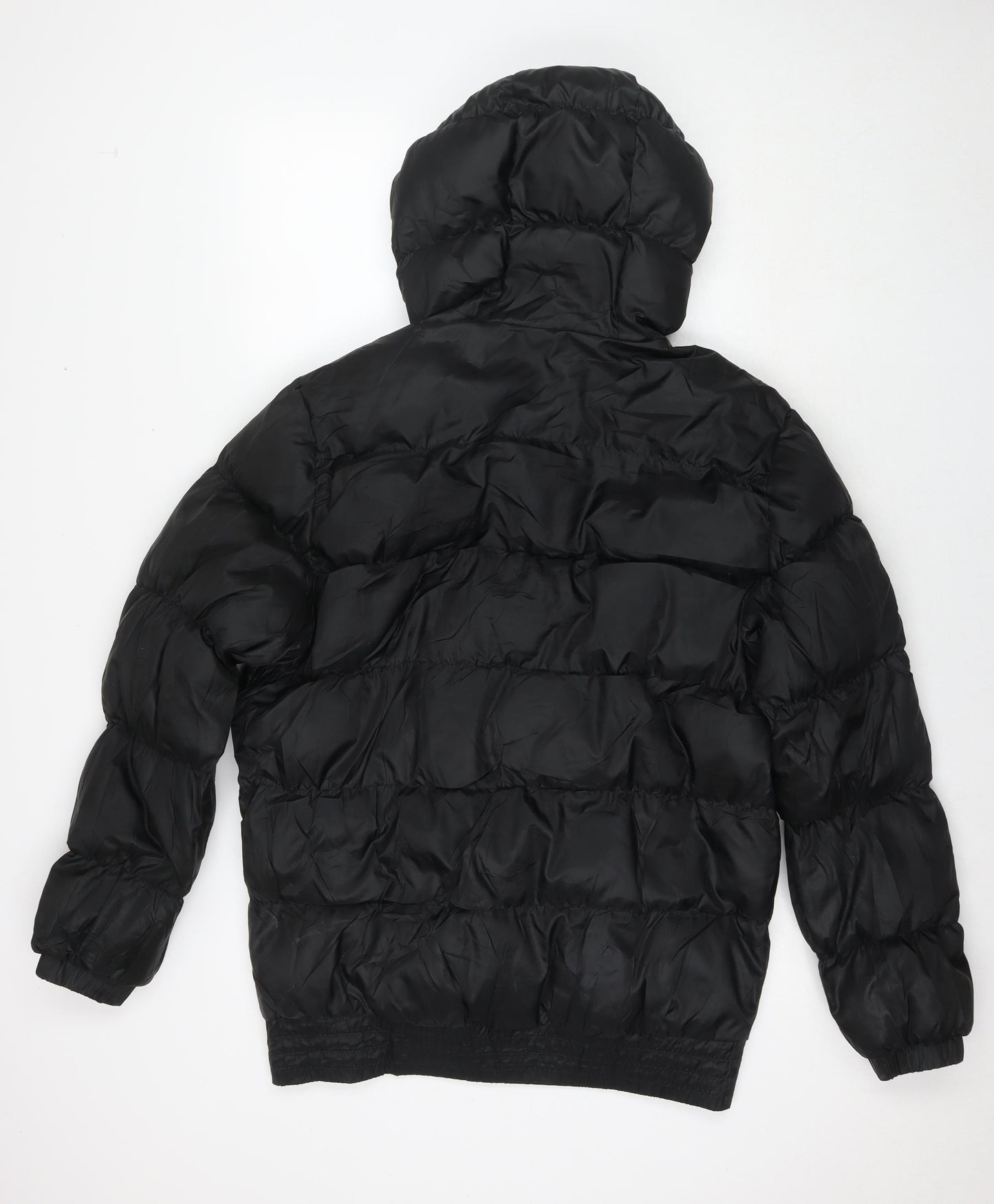 adidas Mens Black Puffer Jacket Jacket Size M Zip