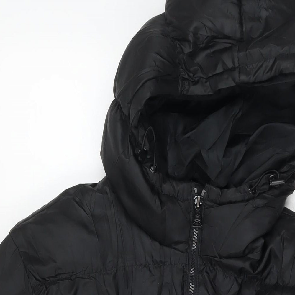 adidas Mens Black Puffer Jacket Jacket Size M Zip