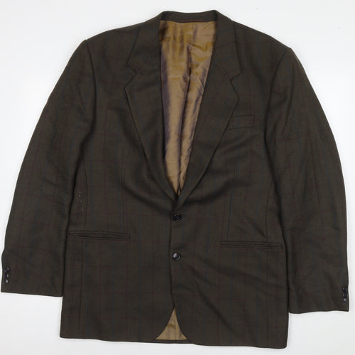 Peter Vecchio Mens Brown Wool Jacket Suit Jacket Size 46 Regular