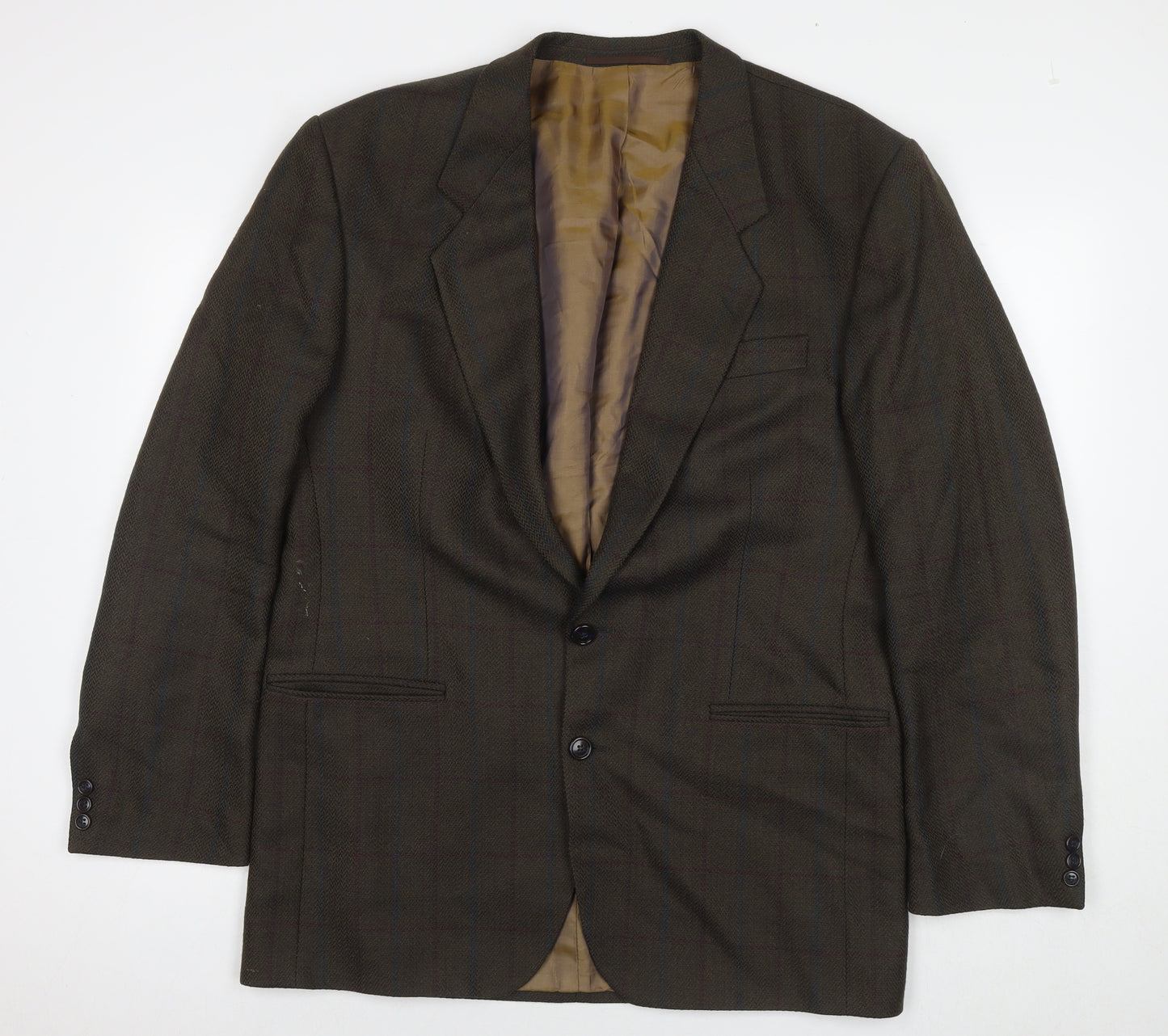 Peter Vecchio Mens Brown Wool Jacket Suit Jacket Size 46 Regular