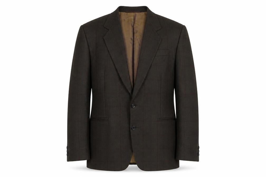 Peter Vecchio Mens Brown Wool Jacket Suit Jacket Size 46 Regular