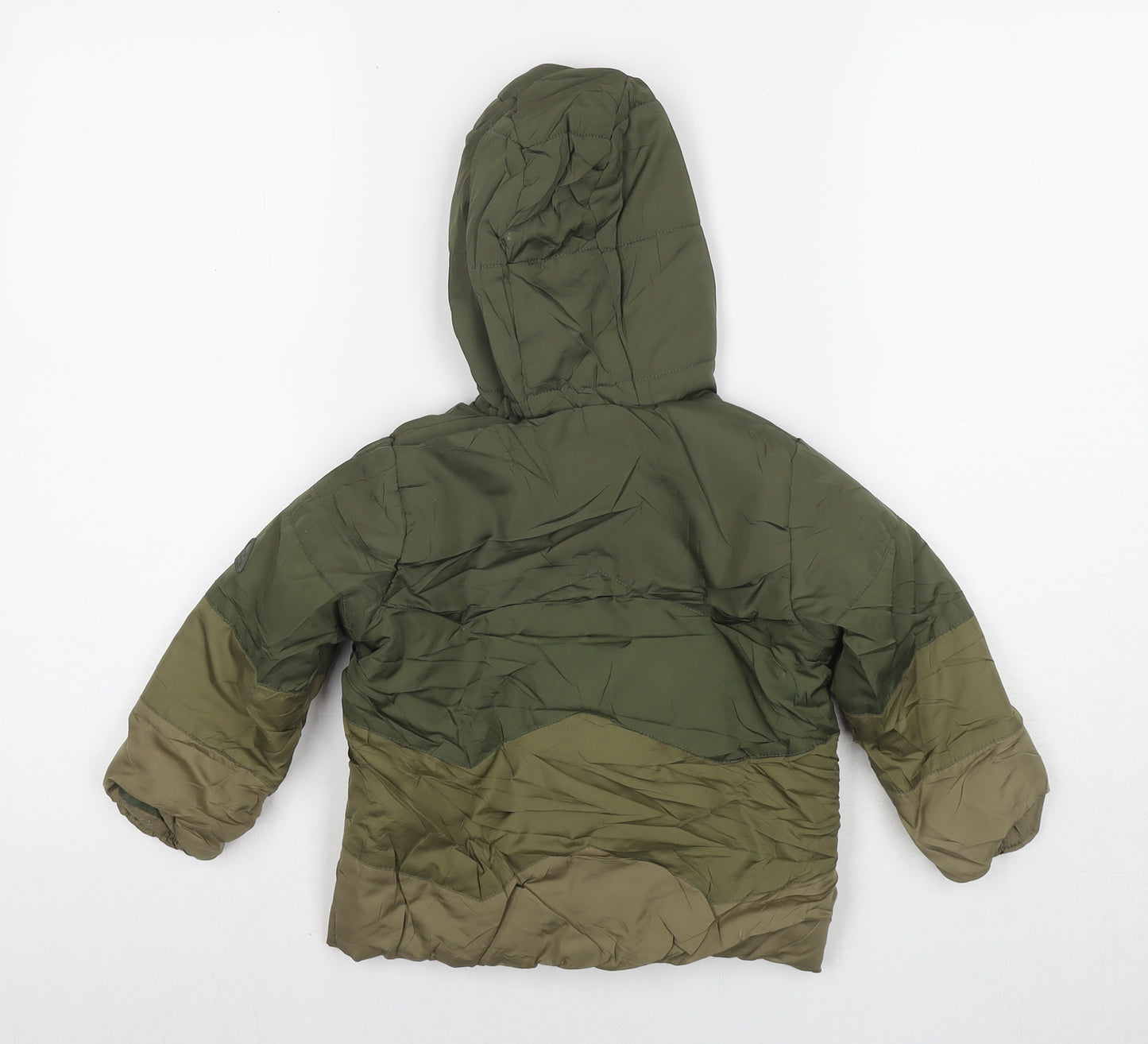 Mothercare Boys Green Puffer Jacket Jacket Size 18-24 Months Zip