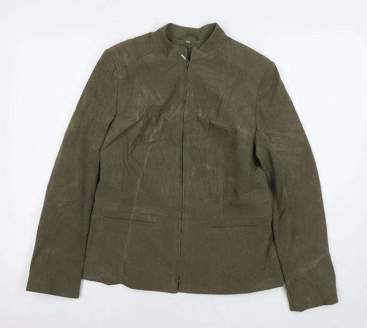 EWM Womens Green Jacket Size 10 Zip