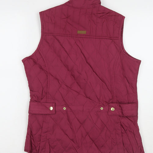 Regatta Womens Purple Quilted Waistcoat Size 10 Zip