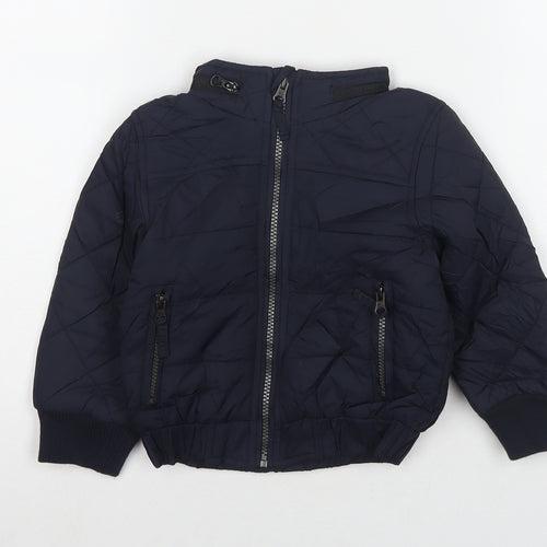 Marks and Spencer Boys Blue Jacket Size 2-3 Years Zip