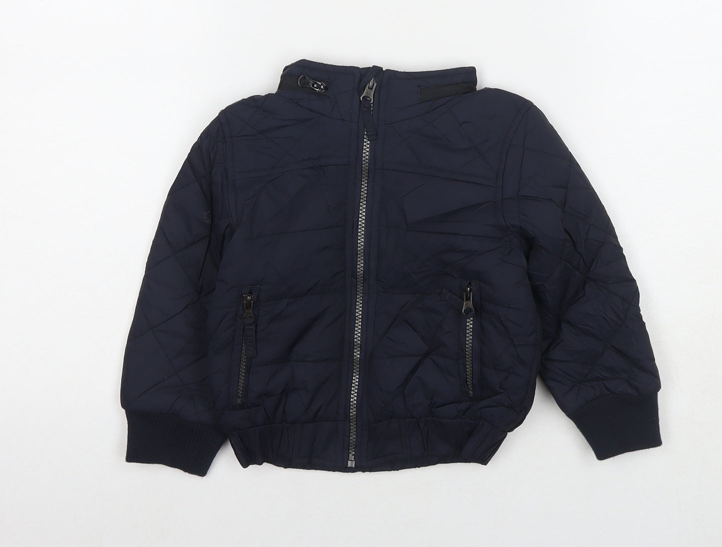 Marks and Spencer Boys Blue Jacket Size 2-3 Years Zip