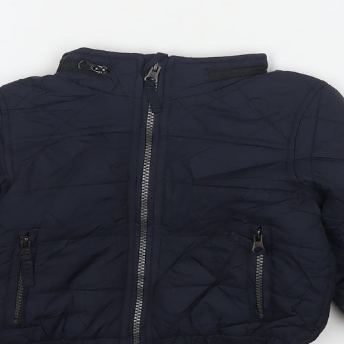 Marks and Spencer Boys Blue Jacket Size 2-3 Years Zip