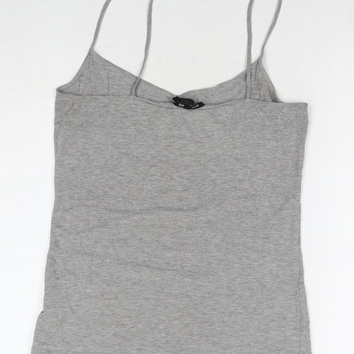 H&M Womens Grey Cotton Camisole Tank Size M V-Neck