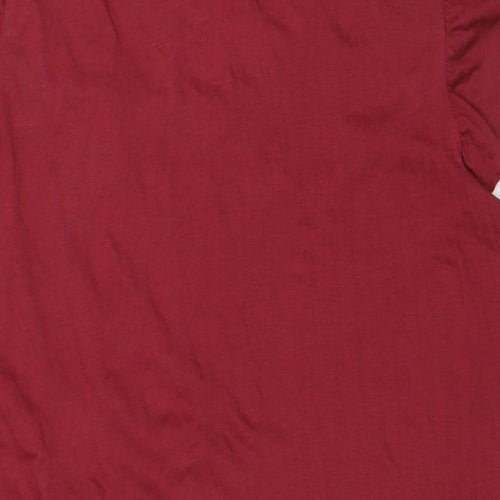 NEXT Womens Red Polyester Basic T-Shirt Size 18 Round Neck