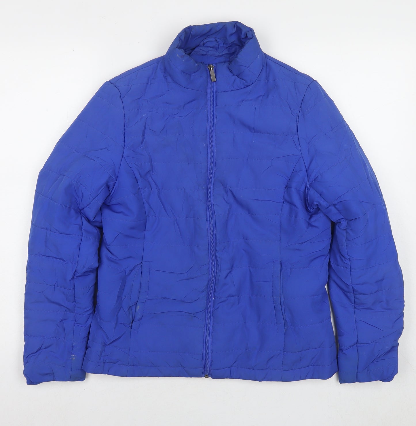 Marks and Spencer Womens Blue Puffer Jacket Jacket Size 10 Zip
