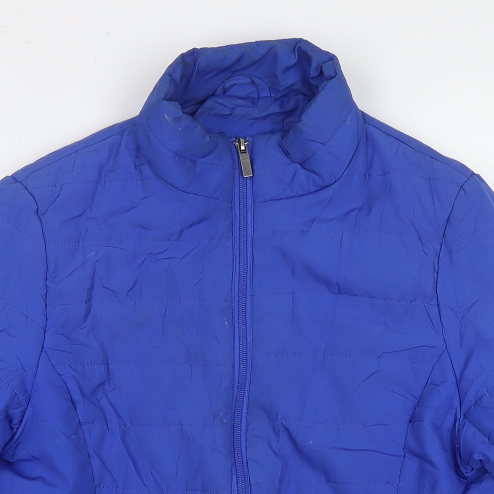 Marks and Spencer Womens Blue Puffer Jacket Jacket Size 10 Zip