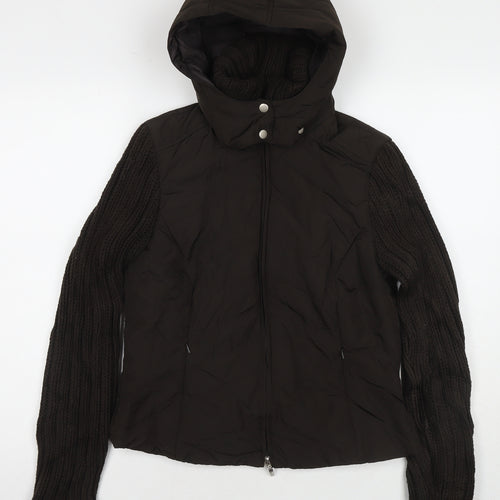 White Edition Womens Brown Jacket Size 10 Zip