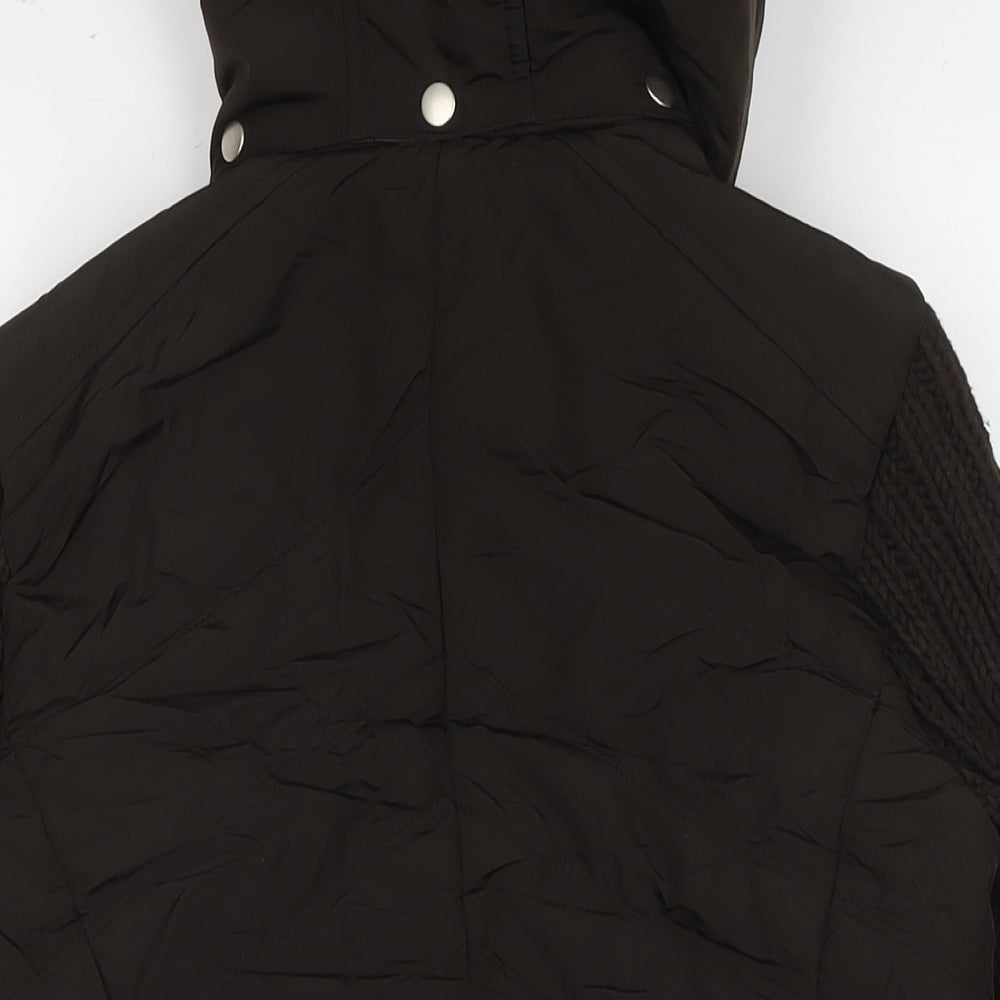 White Edition Womens Brown Jacket Size 10 Zip