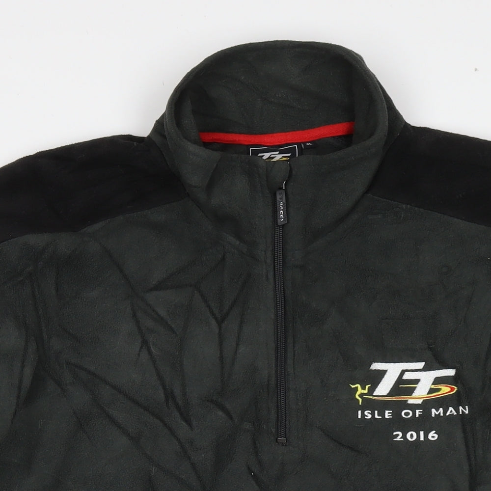 Isle Of Man Mens Grey Polyester Pullover Sweatshirt Size XL - Logo