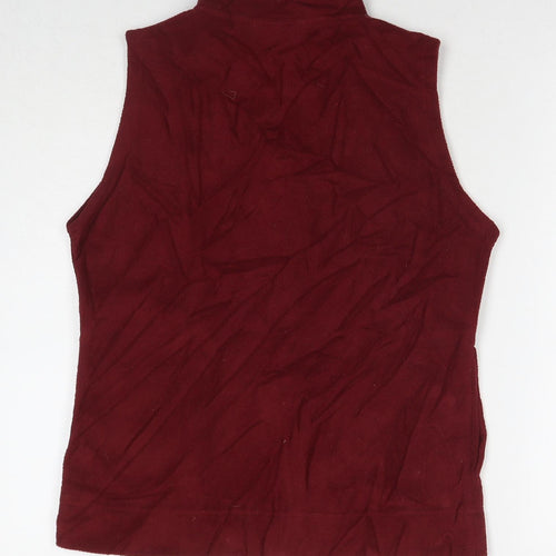 EWM Womens Red Gilet Waistcoat Size 10 Zip - Size 10-12