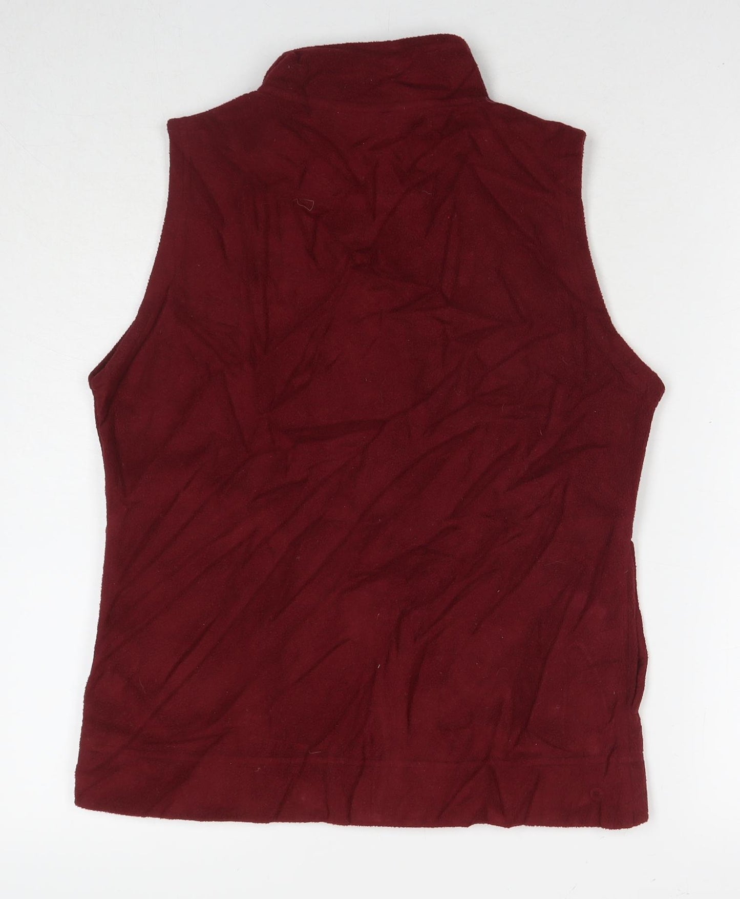 EWM Womens Red Gilet Waistcoat Size 10 Zip - Size 10-12