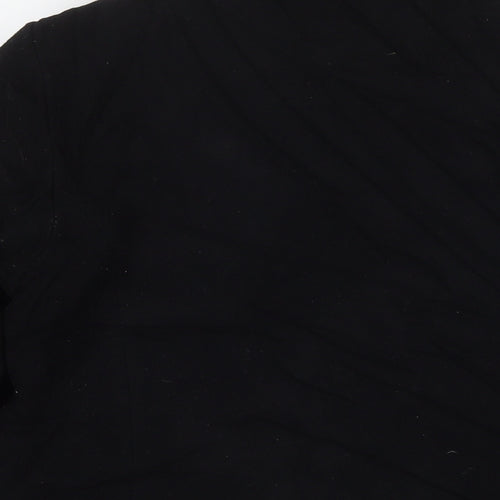 Dorothy Perkins Womens Black Overcoat Coat Size 14 Zip