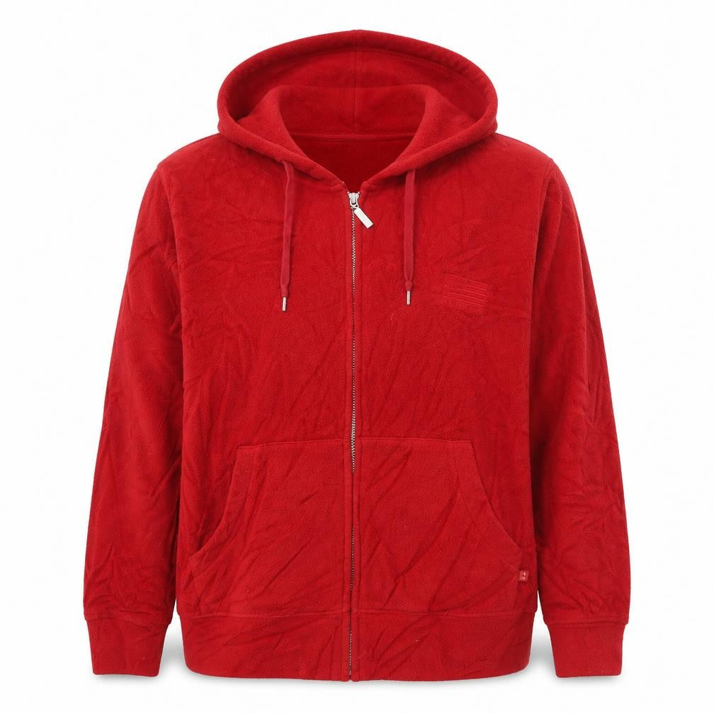 Front view of Maine New England women’s red jacket, size UK 16, zip