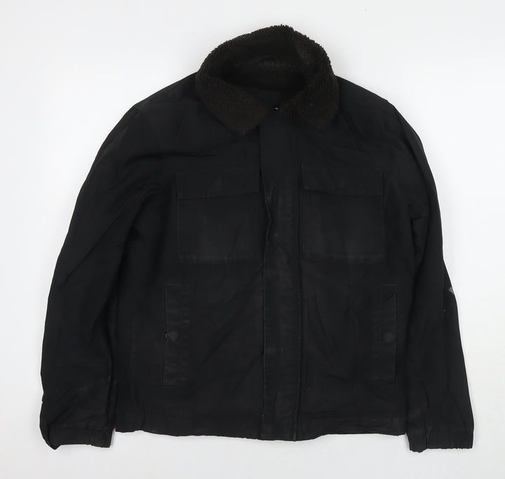 Hollister Mens Black Jacket Size XS Zip