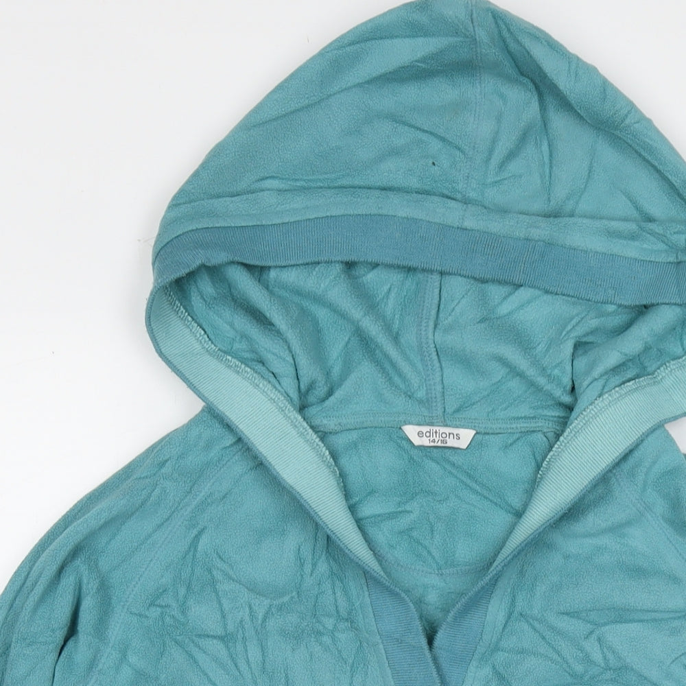 Editions Womens Blue Polyester Pullover Sweatshirt Size 14 Pullover - Size 14-16