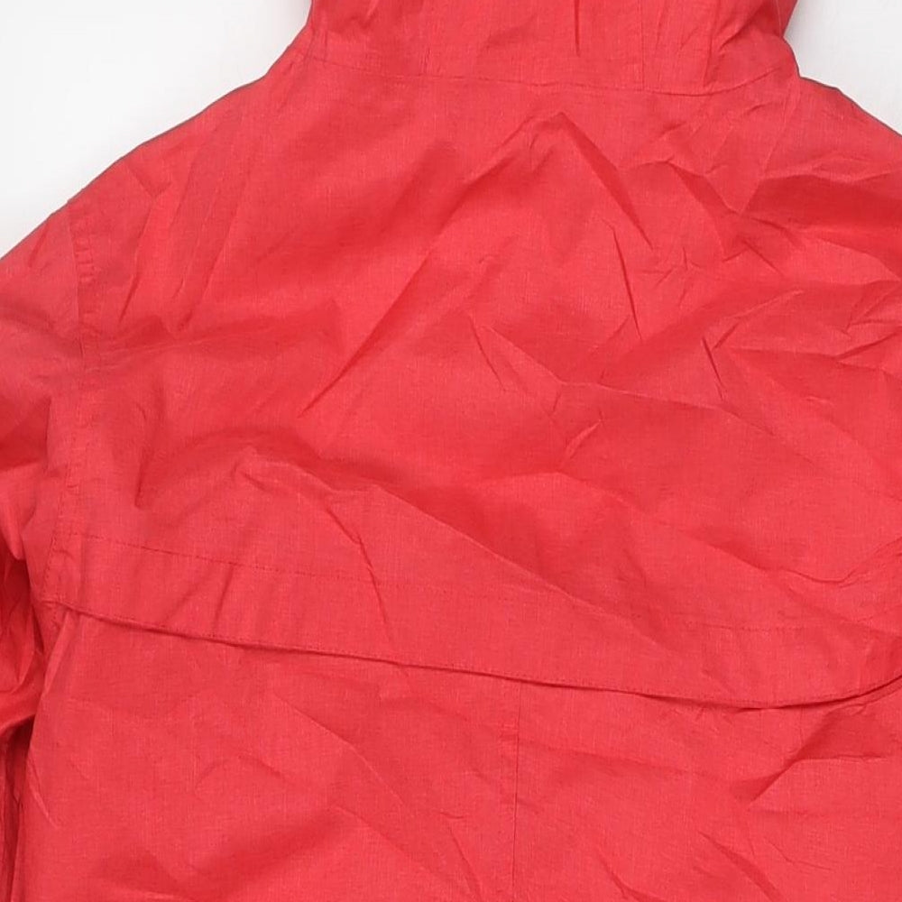LIGHTHOUSE Womens Red Rain Coat Jacket Size 10 Zip