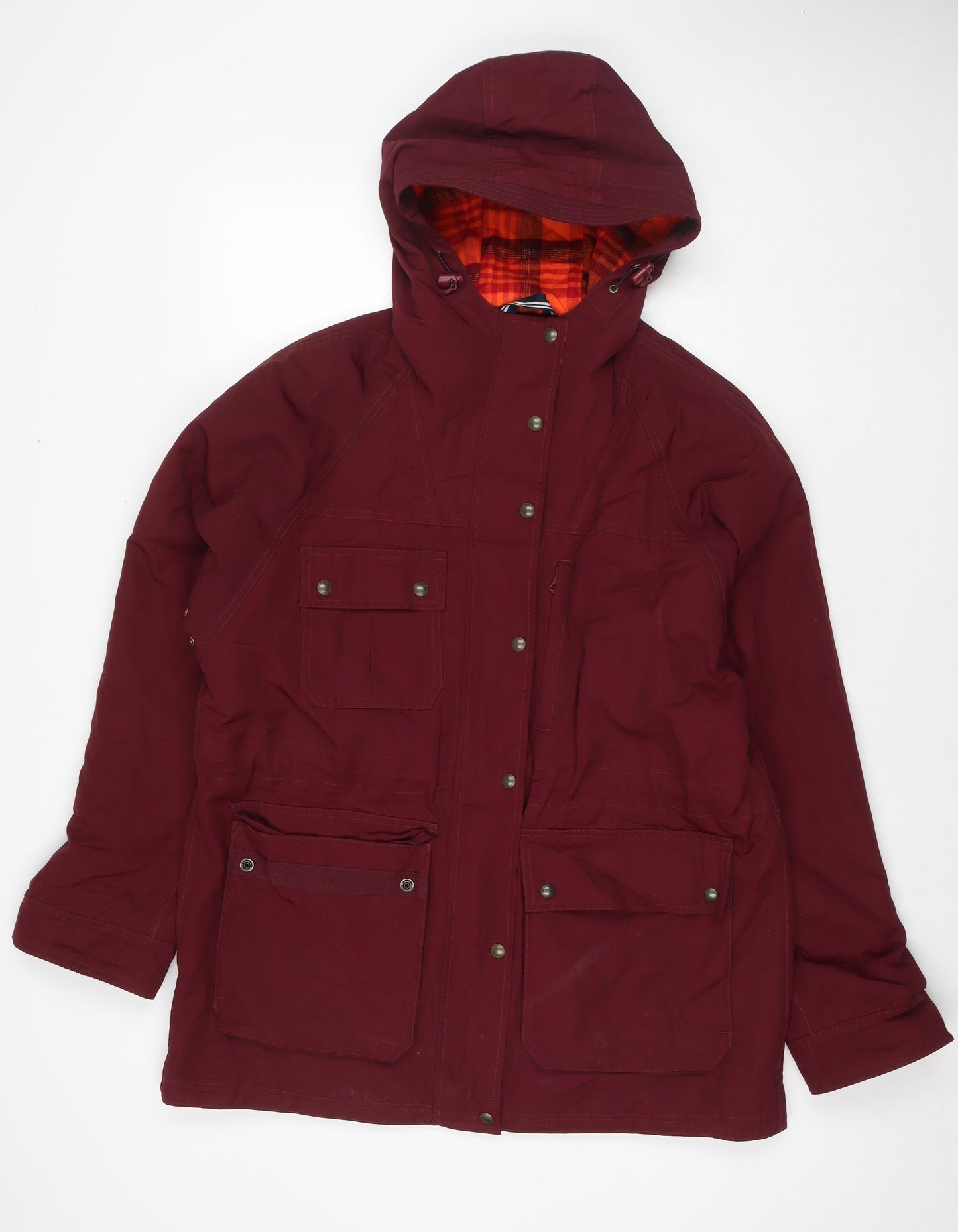 Lands' End Womens Red Jacket Size L Zip