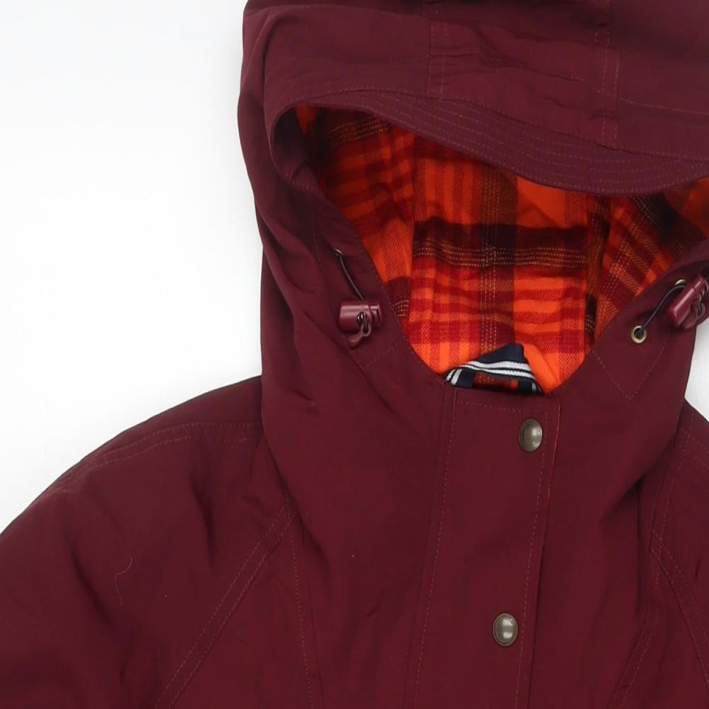 Lands' End Womens Red Jacket Size L Zip