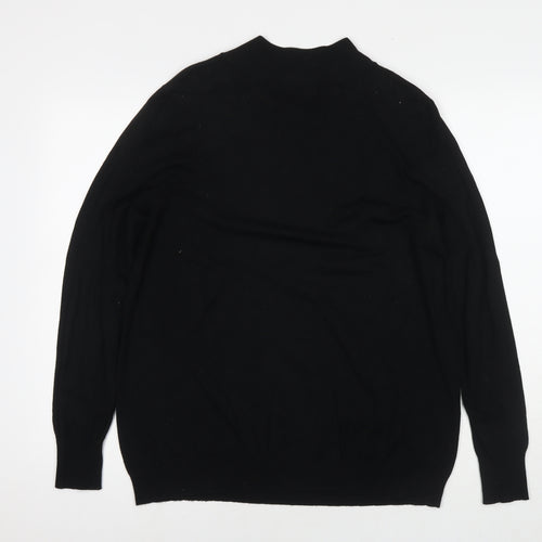 Wallis Womens Black Round Neck Polyester Pullover Jumper Size 16 - Stripe