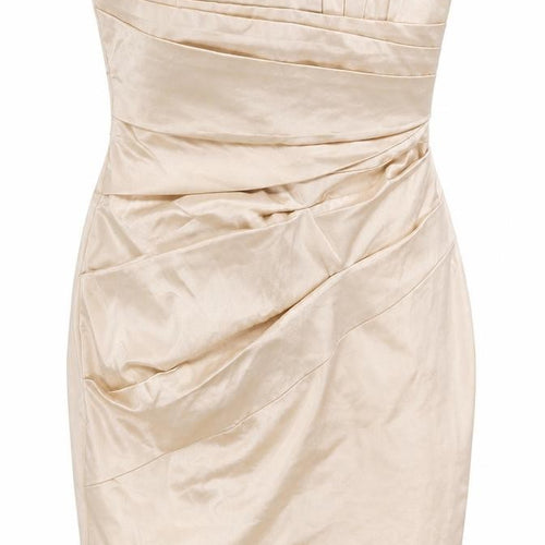 ASOS Womens Beige Cotton A-Line Size 14 Sweetheart Zip