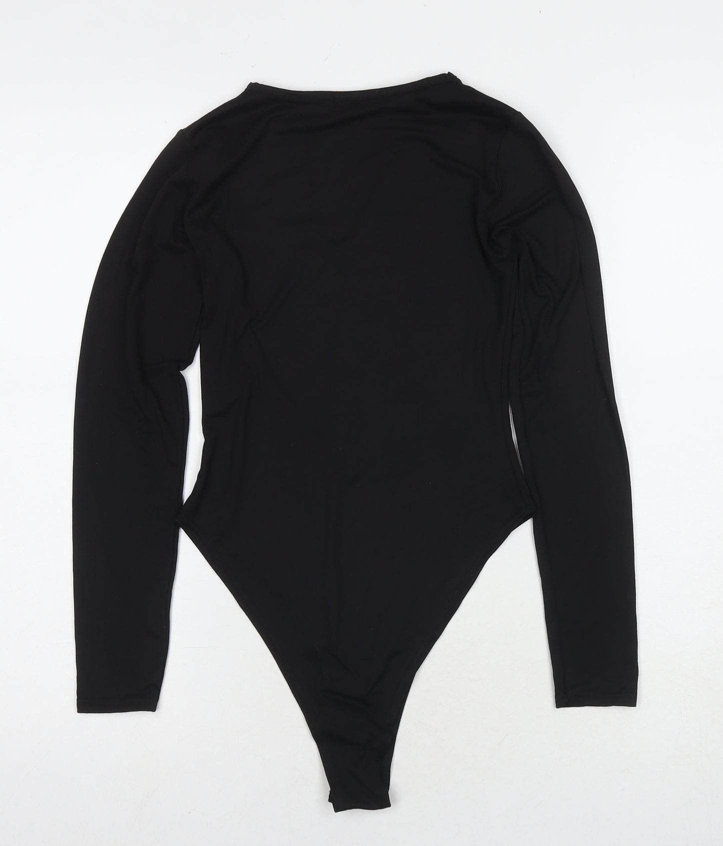 I SAW IT FIRST Womens Black Viscose Bodysuit One-Piece Size 8 Snap