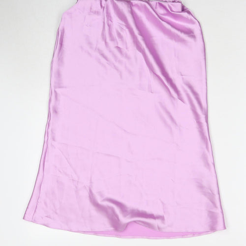 Miss Selfridge Womens Purple Polyester A-Line Skirt Size 8