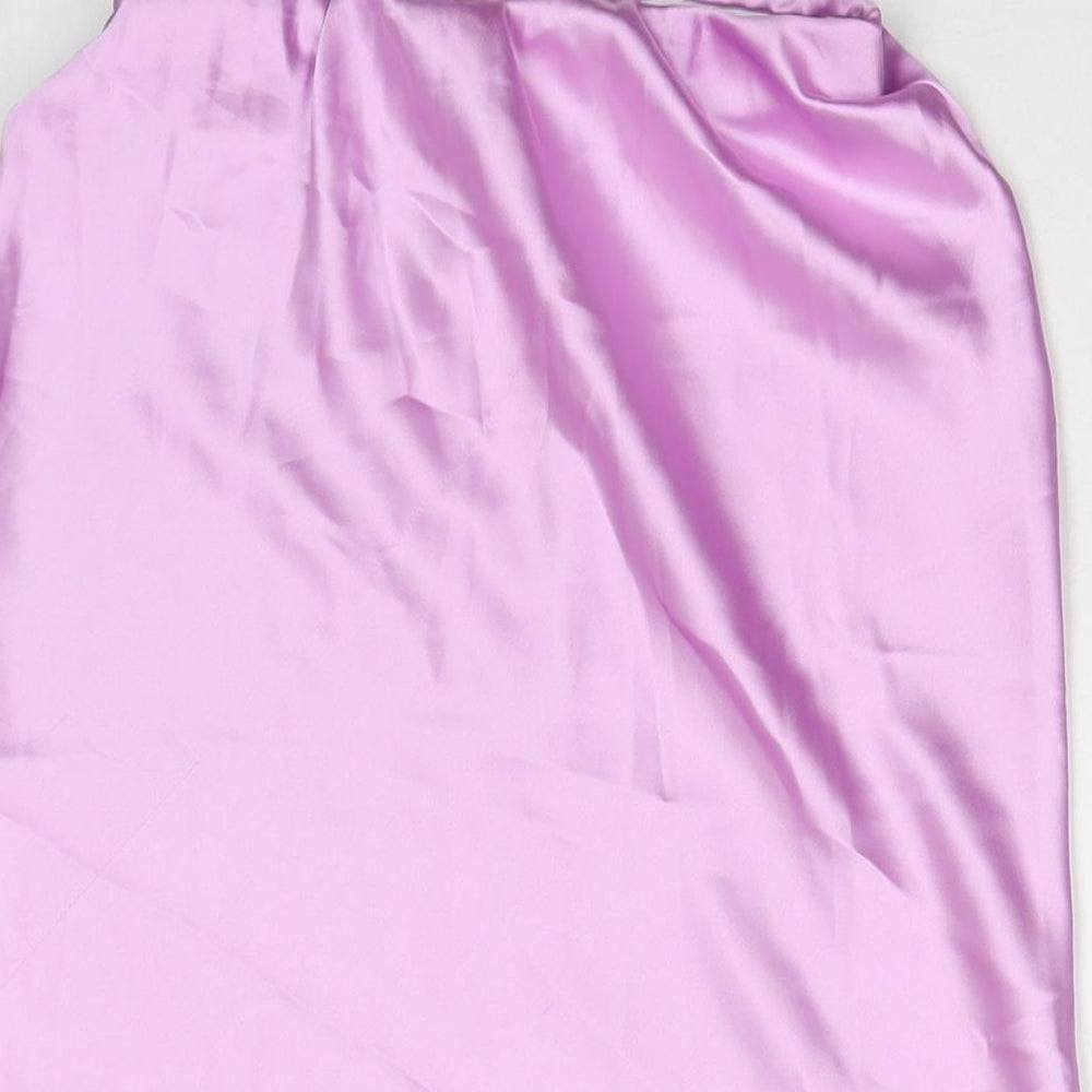 Miss Selfridge Womens Purple Polyester A-Line Skirt Size 8