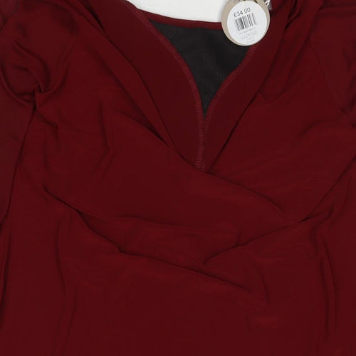 Apricot Womens Red Polyester A-Line Size 16 Round Neck Pullover