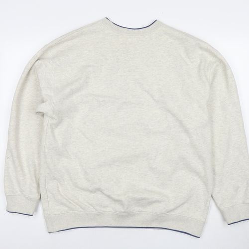 Croft & Barrow Mens Grey Cotton Pullover Sweatshirt Size M - Logo