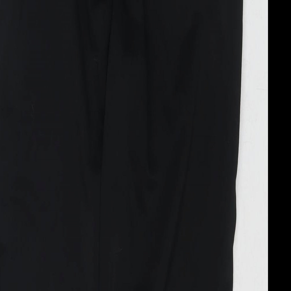 adidas Boys Black Polyester Jogger Trousers Size 13-14 Years L29 in Regular Drawstring